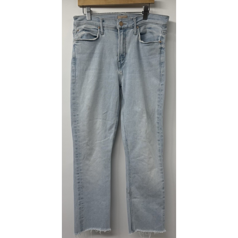 Mother Jeans Mid Rise Dazzler Crop Fray Sun Kissed Size 29 Casual Stretch USA